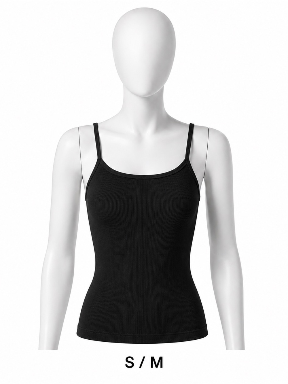 Bombas Seamless Built-In Bra Cami Tank Black S/M NWT
